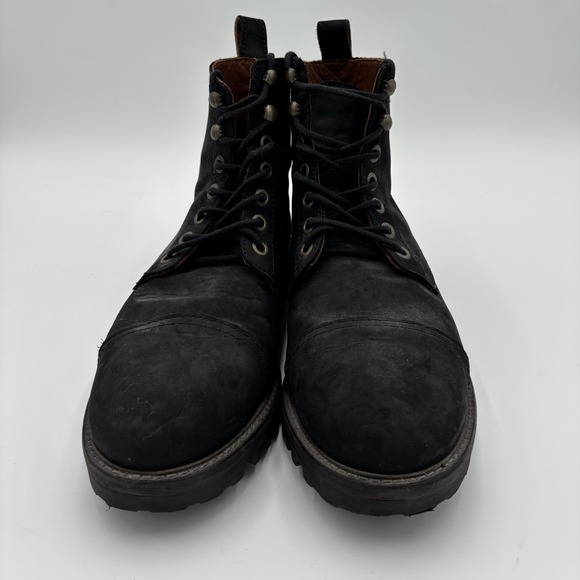 Portland Leather Patina Cap Toe Leather The Breaker Boots Canyon Black Men's 11 - Picture 3 of 6